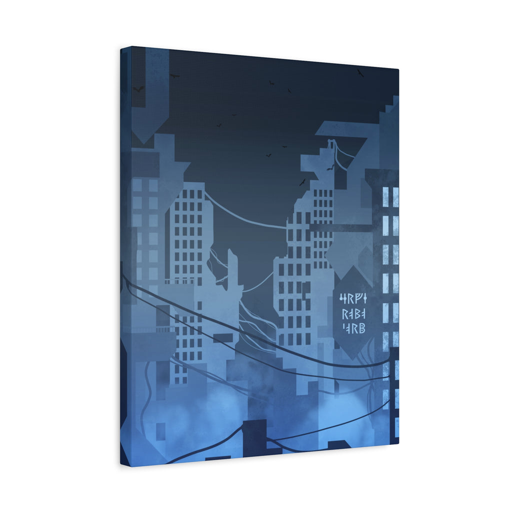City Lights Nightscape Canvas Wall Art - Luminous Skyline Decor