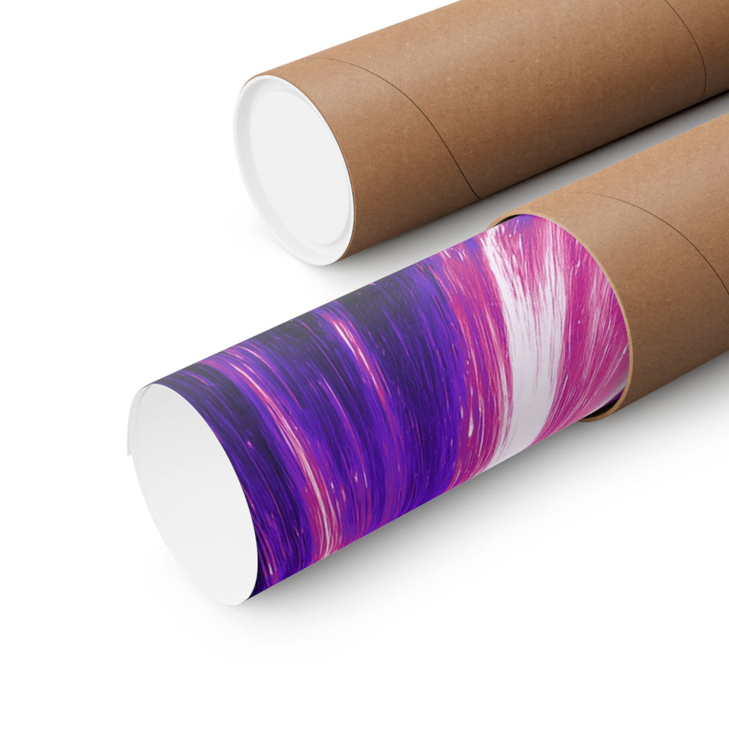 Purple Pink Wormhole Poster Print - Cosmic Vortex Art