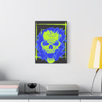 Skull of Mental Fire Canvas Wall Art - Psychedelic Gothic Decor