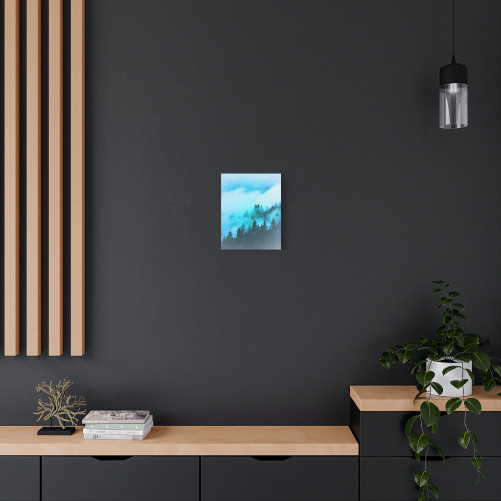 Blue Mountain Fog Canvas Art - Tranquil Blue Ridge Decor