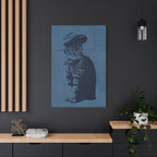 Grey Tabby Cat Canvas Wall Art - Cute Pet Portrait Decor