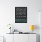 Life Is Worth It Canvas Wall Art - Abstract Symbolic Cyber Decor