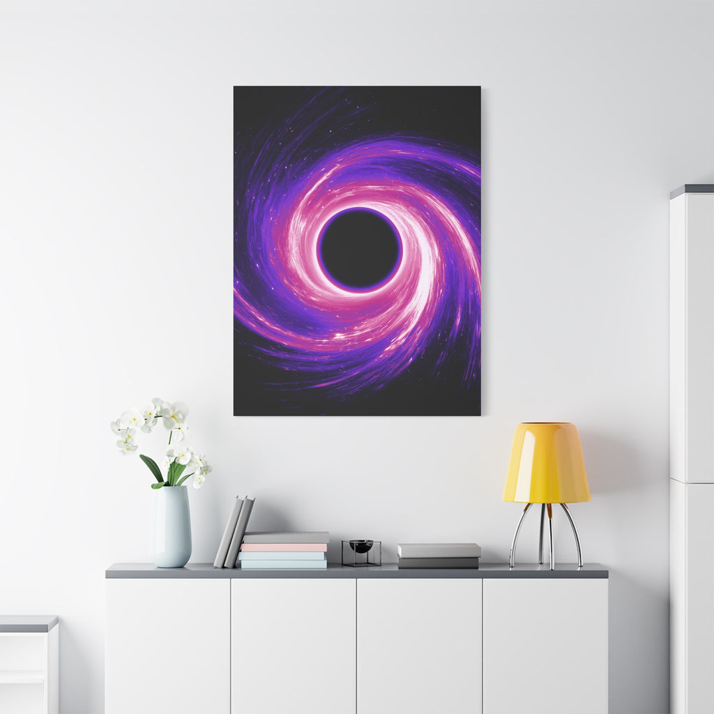 Neon Wave Horizon Canvas Wall Art - Retro 80s Cyberpunk Sunset