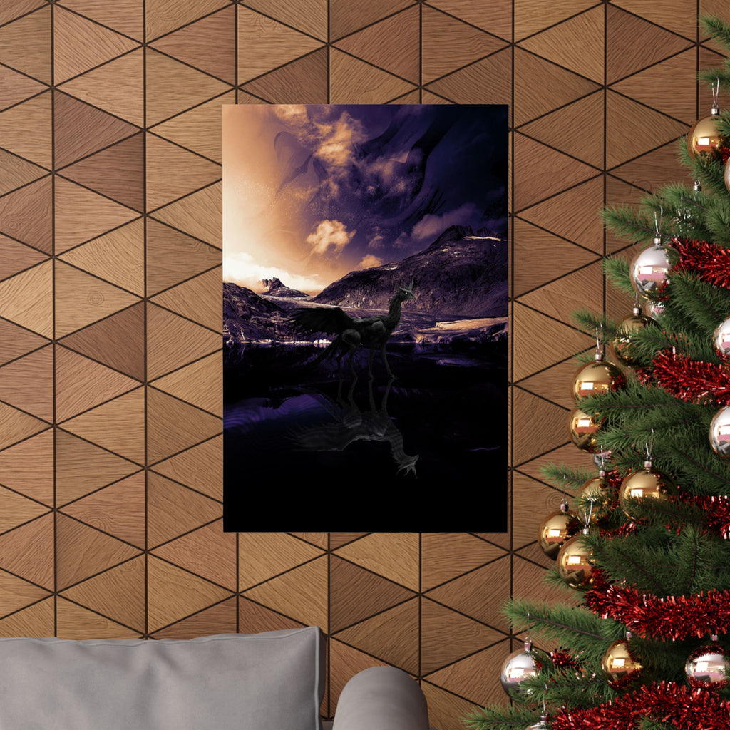 Baby Winged Dragon Poster Print - Fantasy Creature Art