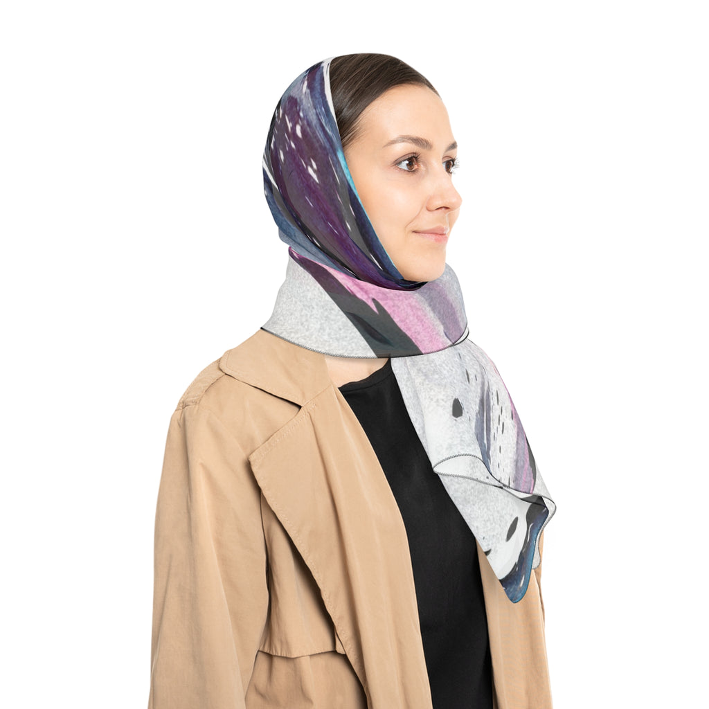 Liquid Dream Scarf - Swirling Mix Pink Blue Shawl