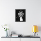 Lion in a Suit Framed Poster - Majestic Business Animal Wall Art