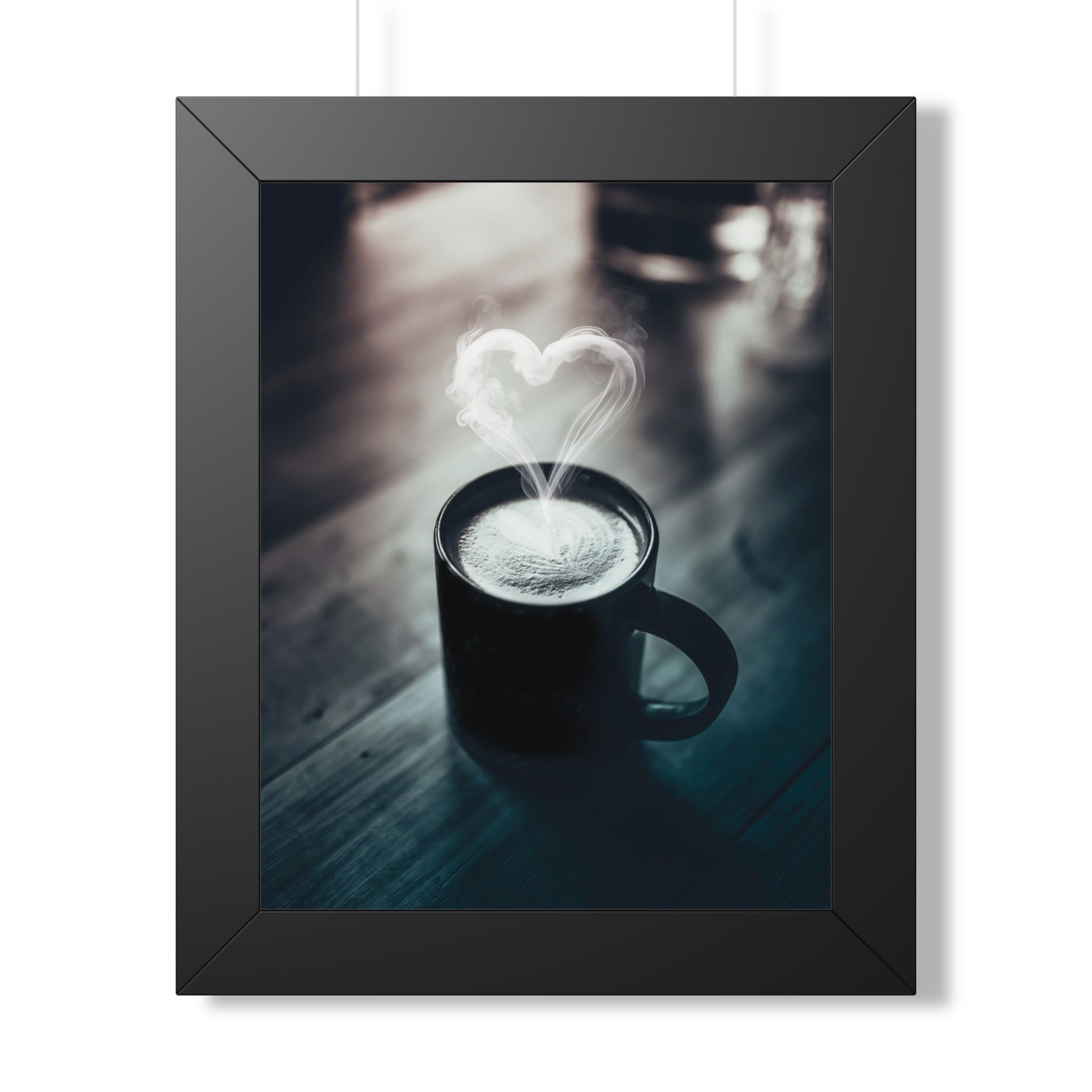 Coffee Love Framed Poster - Cozy Cafe Aesthetic Wall Art