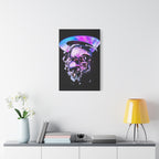 Melted Skeleton Skulls Canvas Wall Art - Gothic Cosmic Skull Decor