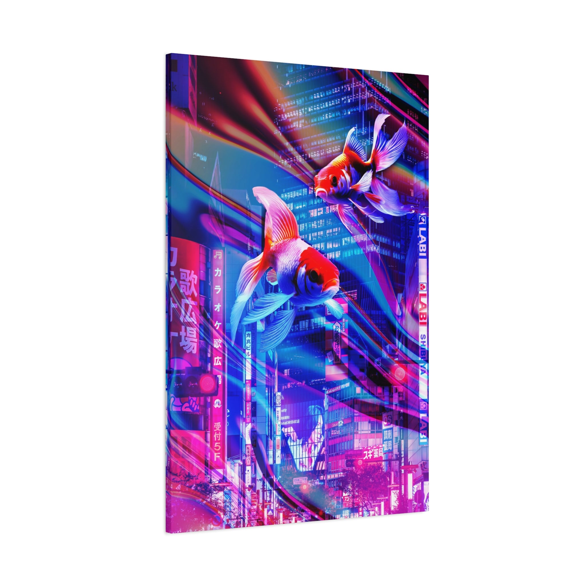 Japanese City Punk Special Edition Canvas Wall Art - Neon Japan Street