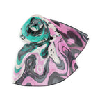 Mint Drip Scarf - Psychedelic Abstract Art Shawl