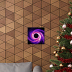 Purple Pink Wormhole Poster Print - Cosmic Vortex Art