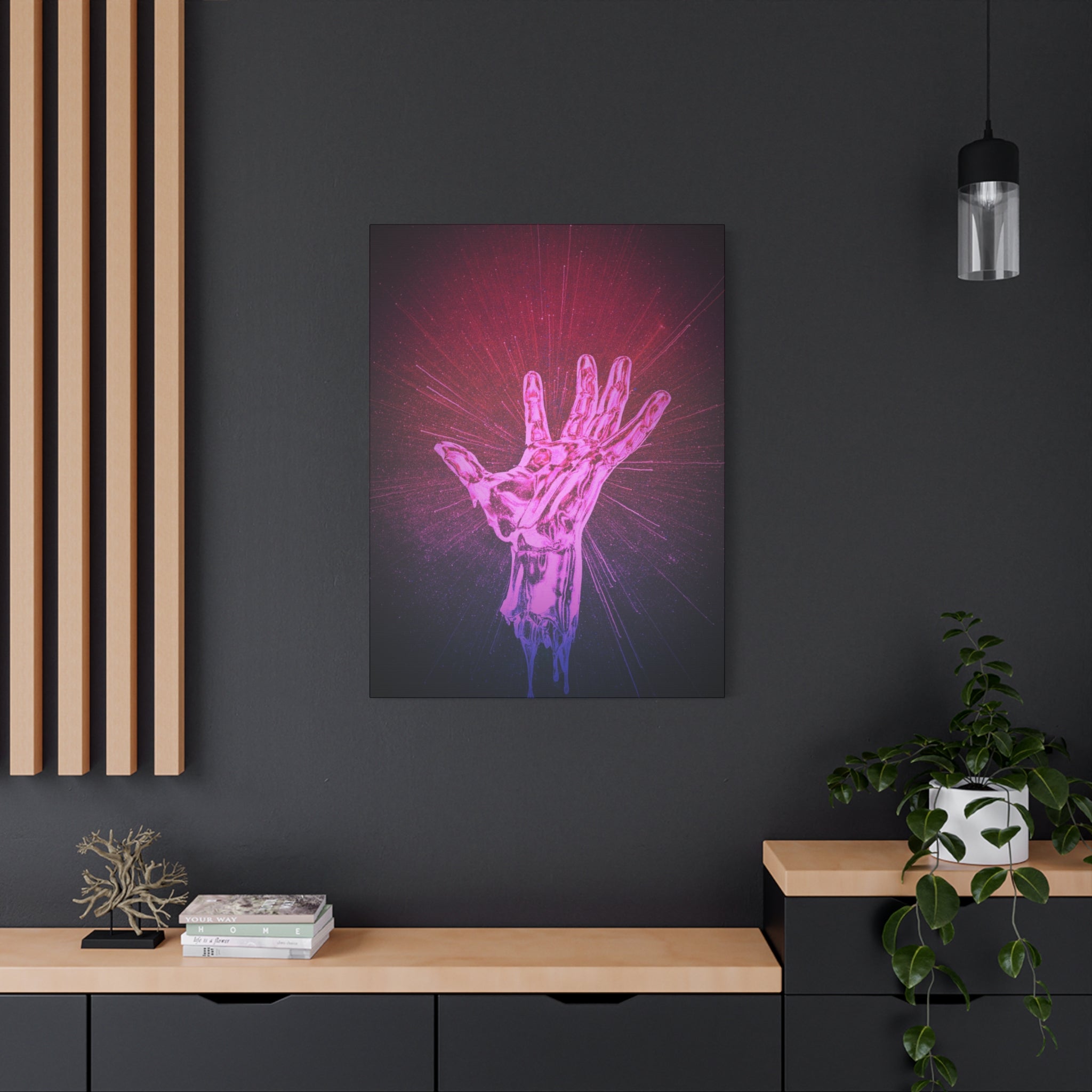 Hand of the Stars Canvas Wall Art - Celestial Cosmic Fantasy Decor