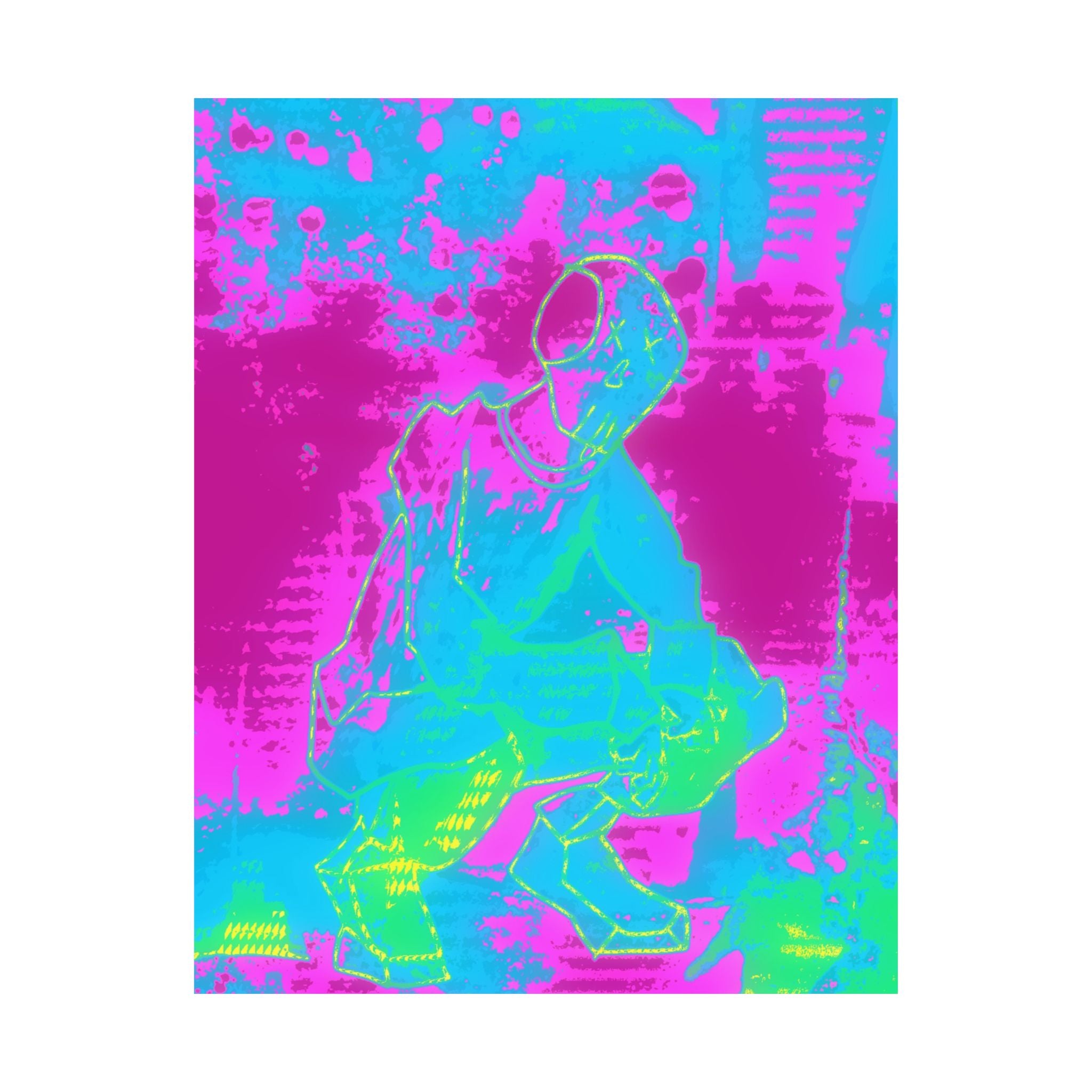 Melted Zone Poster - Surreal Melting Abstract Art Print
