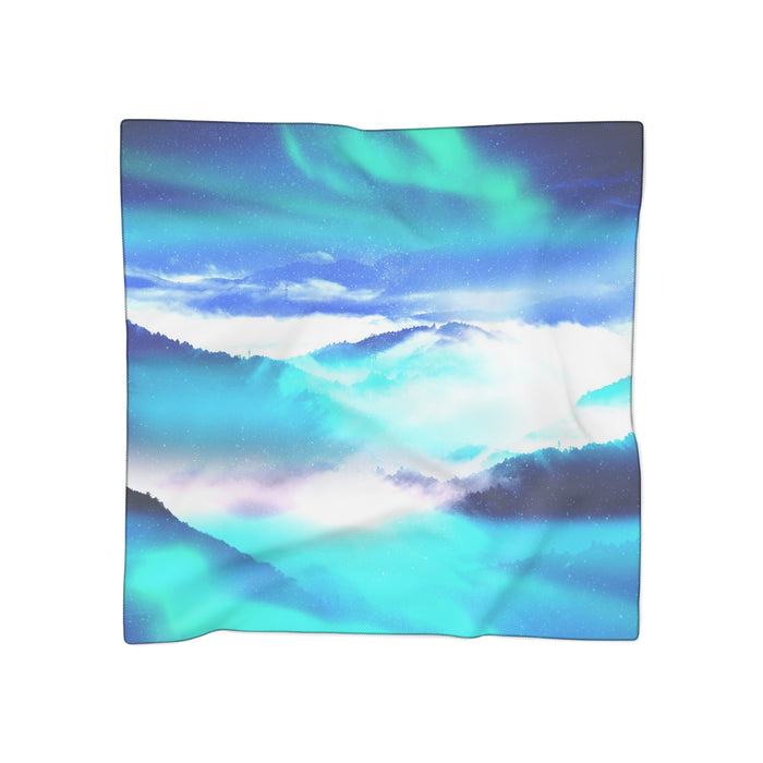 Starry Mountain Sky Scarf - Aurora Borealis Shawl