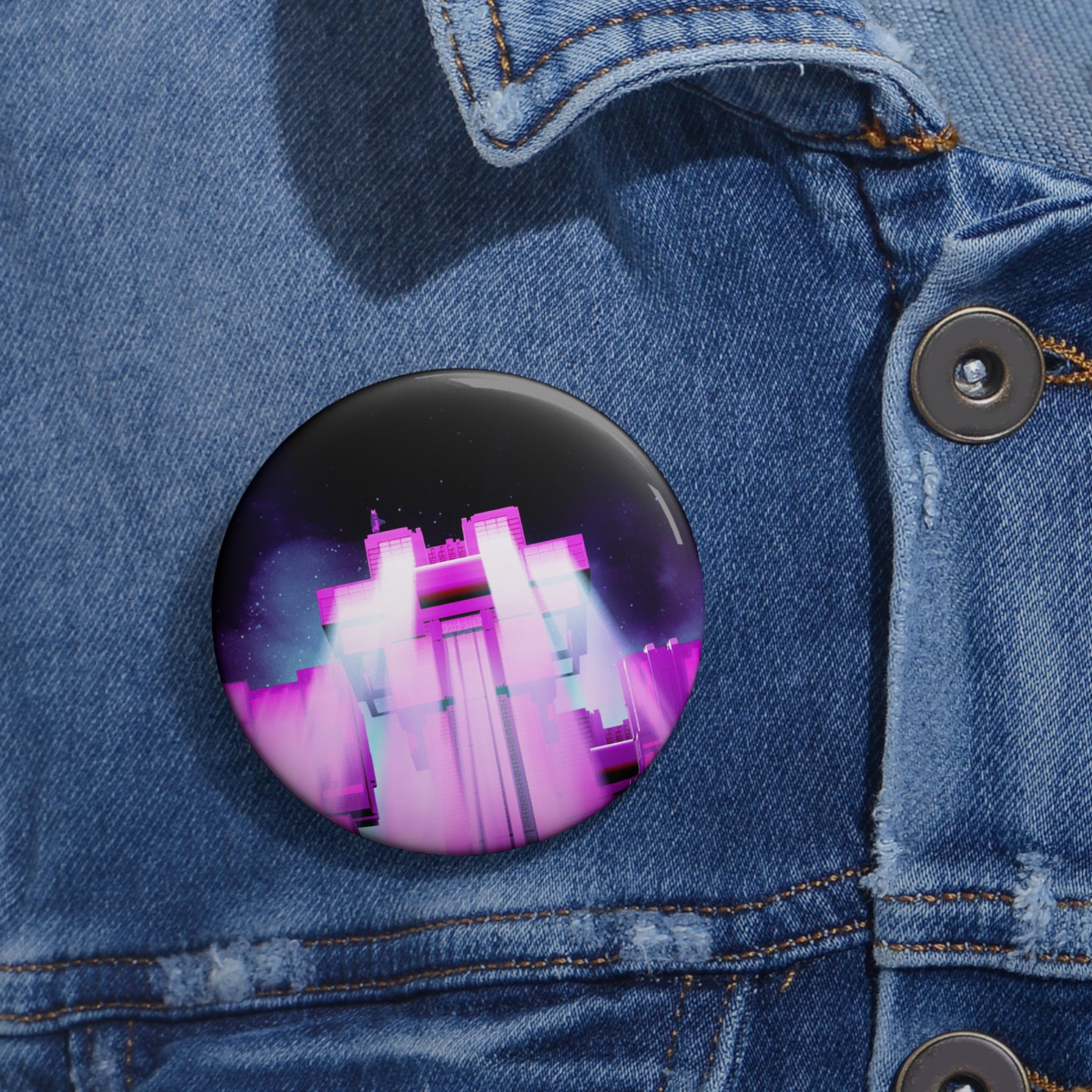 The City of Lights Night Urban Art Pin