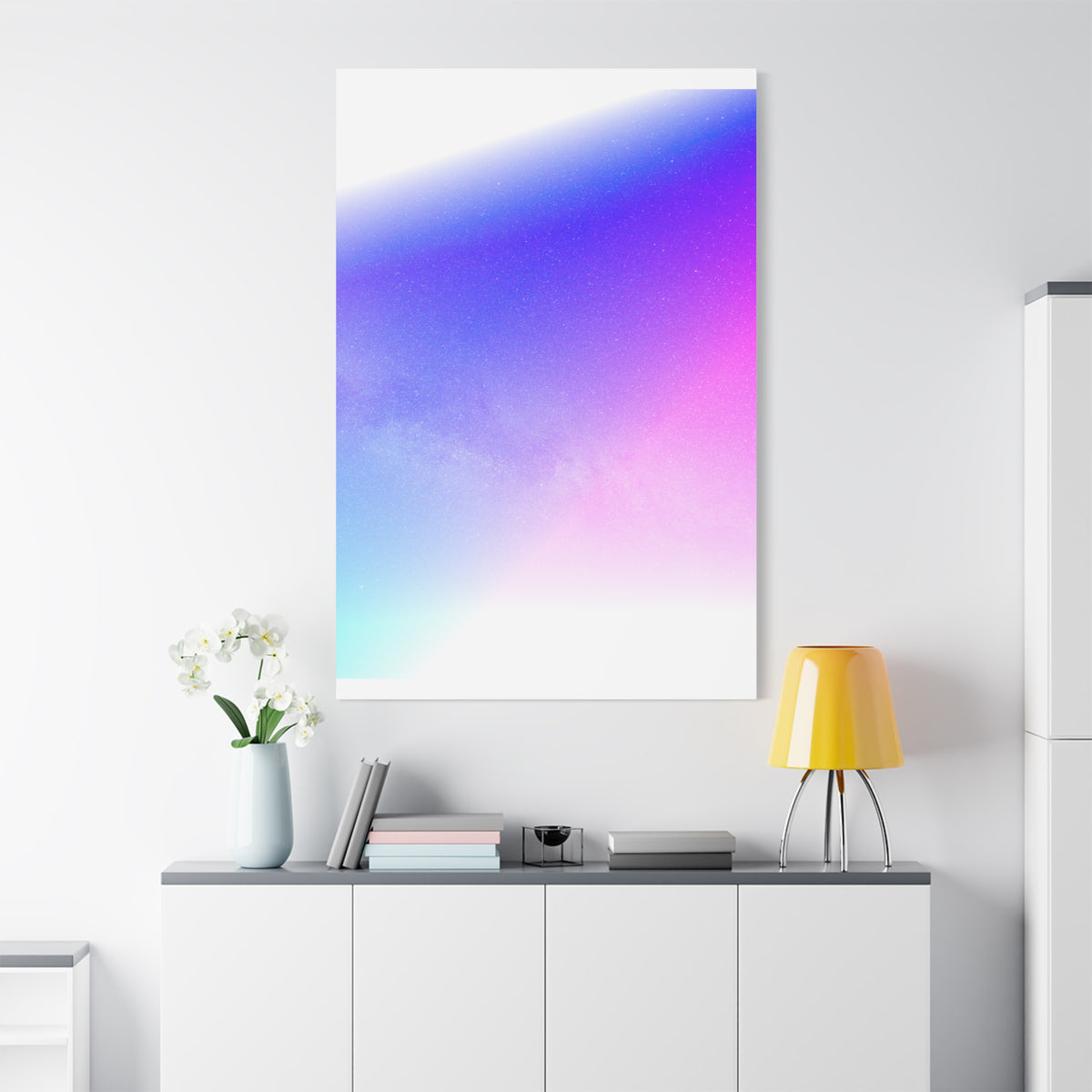 Starfield Space Galaxy Canvas Wall Art - Cosmic Purple Decor