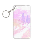Spirit Wolf Mountain Path Keychain - Group Wolves Mountain Acrylic Charm