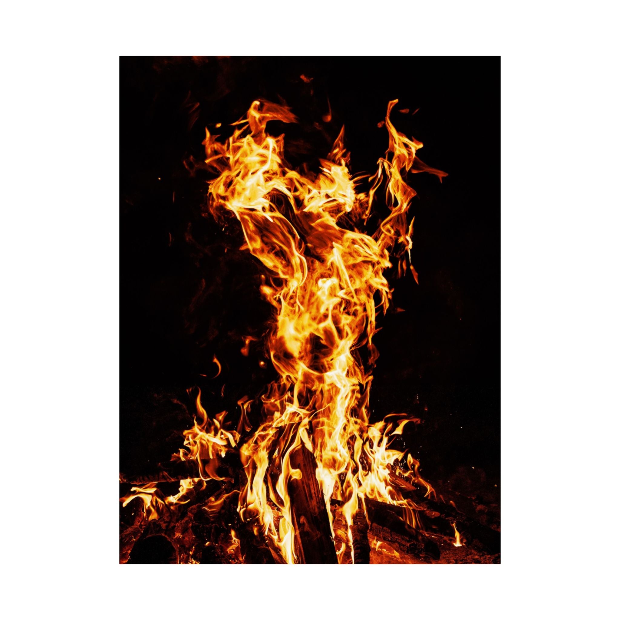 Phoenix Fire Poster Print - Mythical Fire Bird Art
