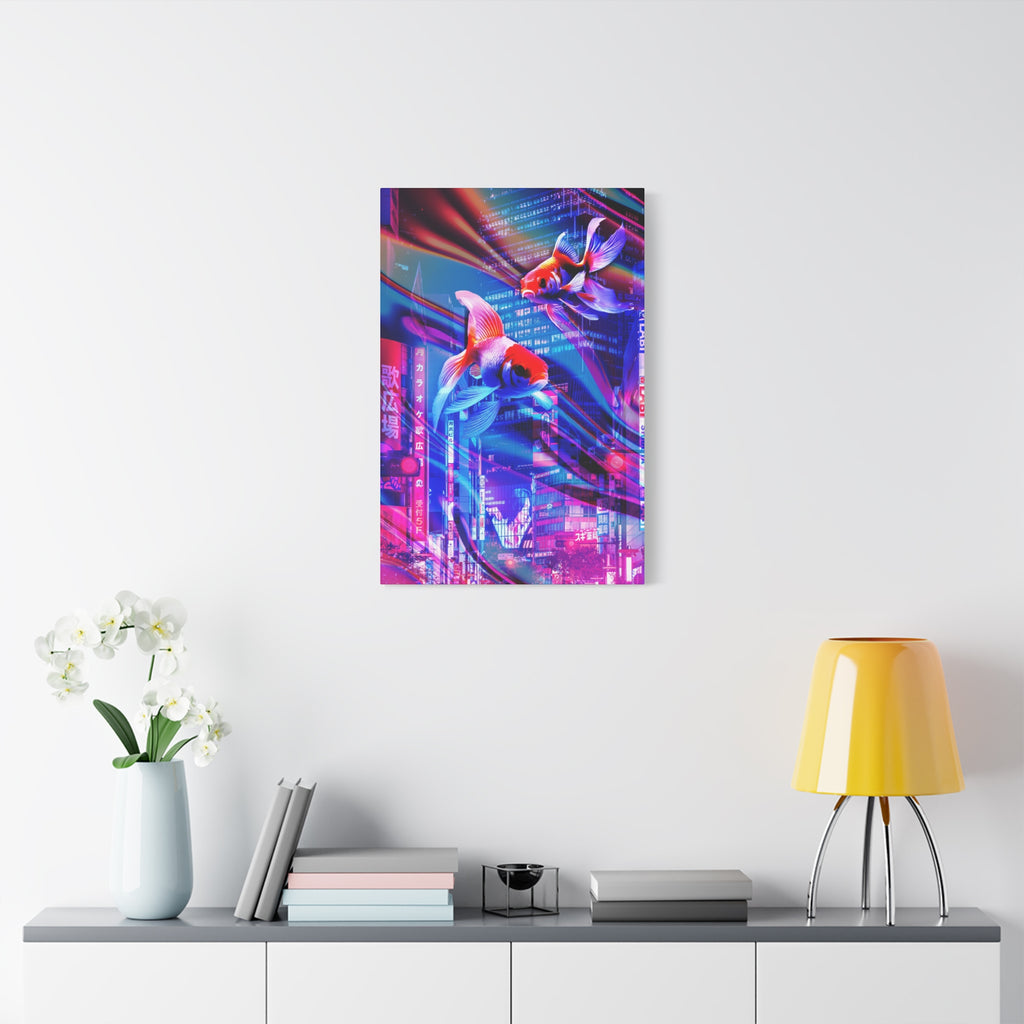 Japanese City Punk Special Edition Canvas Wall Art - Neon Japan Street
