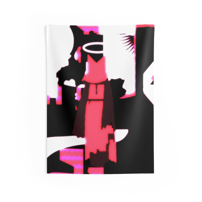 Lost Wanderer Tapestry - Moody Figure Landscape Wall Hanging