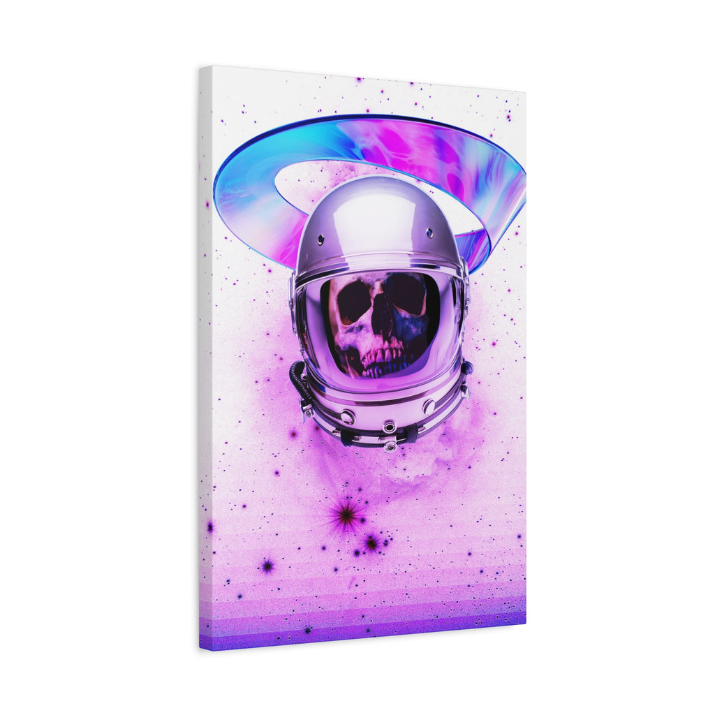 Astronaut Skeleton Skull Canvas Wall Art - Dark Space Skull Decor