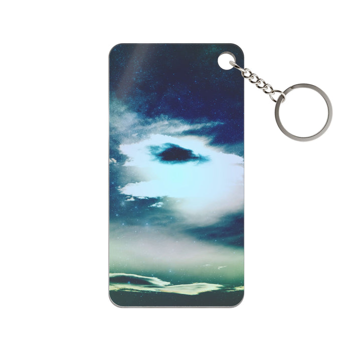 Sunset Space Mountains Acrylic Charm Keychain