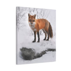 Spirit of the Fox Canvas Wall Art - Psychedelic Geometric Wildlife Decor