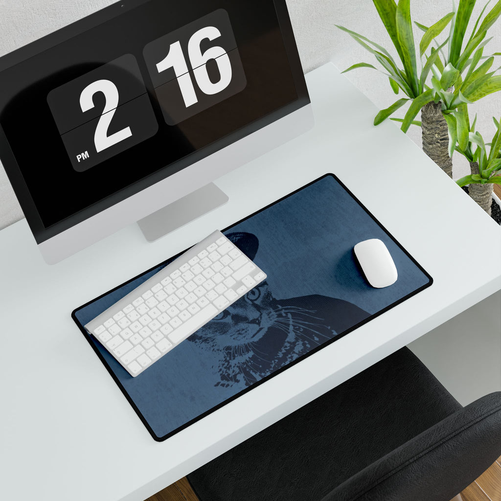Grey Tabby Kitten Mouse Pad - Cute Cat Desk Mat