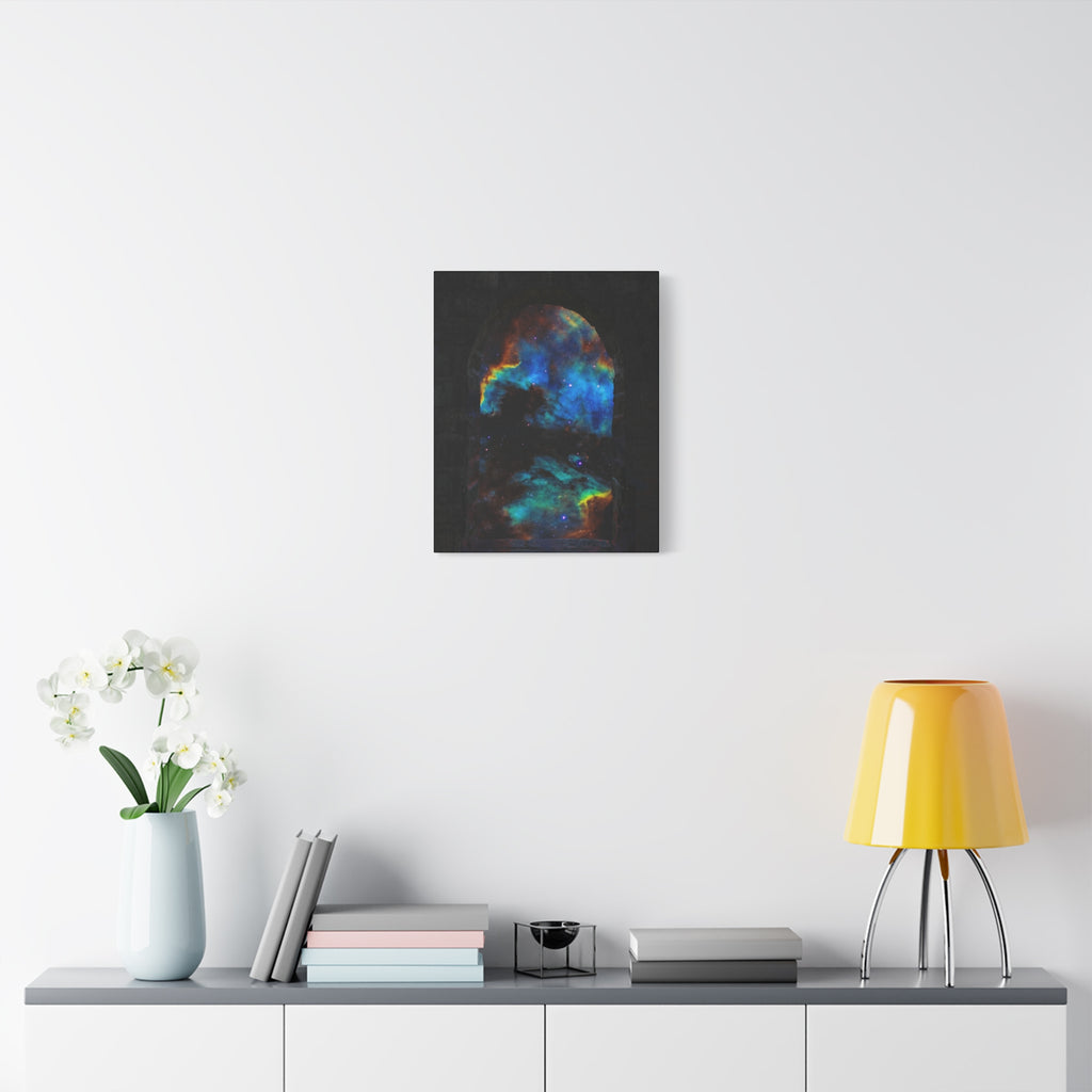 Stellar Castle Window Canvas Wall Art - Galaxy Cosmos Decor