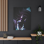 Skybound Canvas Wall Art - Surreal Angel Figure in the Clouds