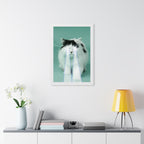 Laser Cat Framed Poster - Funny Sci-Fi Space Feline Wall Art