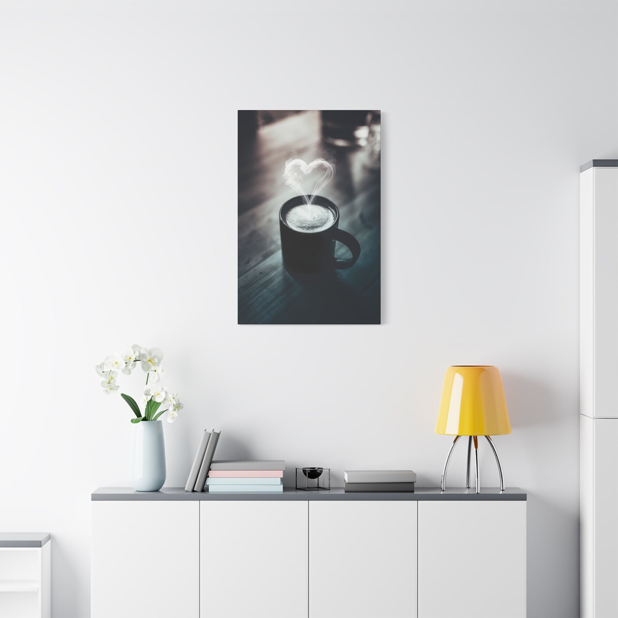 Coffee Love Canvas Wall Art - Aesthetic Kitchen Cafe Decor