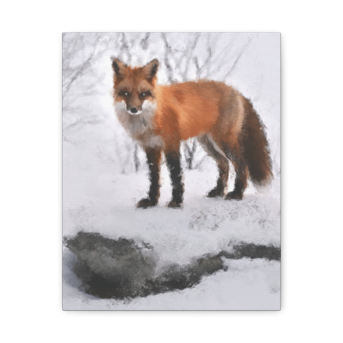 Spirit of the Fox Canvas Wall Art - Psychedelic Geometric Wildlife Decor