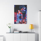 Japanese City Punk FX.2 Canvas Wall Art - Neon Japan Cyberpunk Street