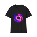 Purple Pink Wormhole Graphic Tee - Special Edition Cosmic Vortex Shirt by Kiyo Arts
