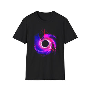 Trippy Pink & Blue Fractal Graphic Tee - Sacred Geometry Psychedelic Shirt