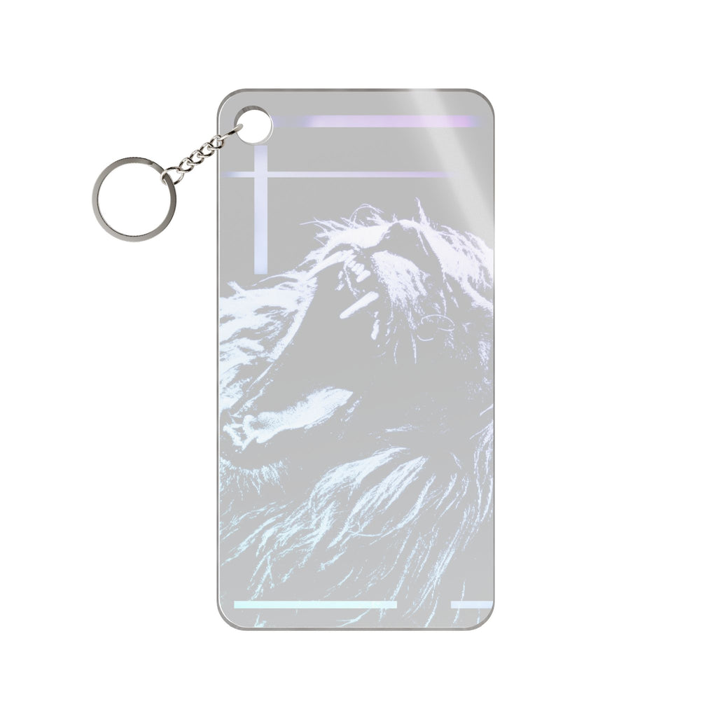 CRT Lion Retro Wave Keychain - Synthwave Acrylic Charm