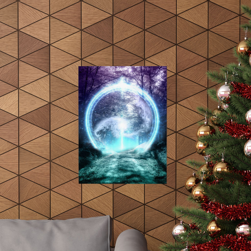 Lost Forest Magic Portal Poster Print - Mystical Fantasy Art