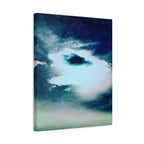 Sunset Space Mountains Canvas Art | Retro Vaporwave Galactic Landscape Wall Decor
