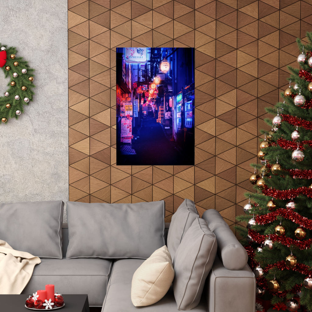 Japanese City Punk FX Poster Print - Neon Cyberpunk Alley Art