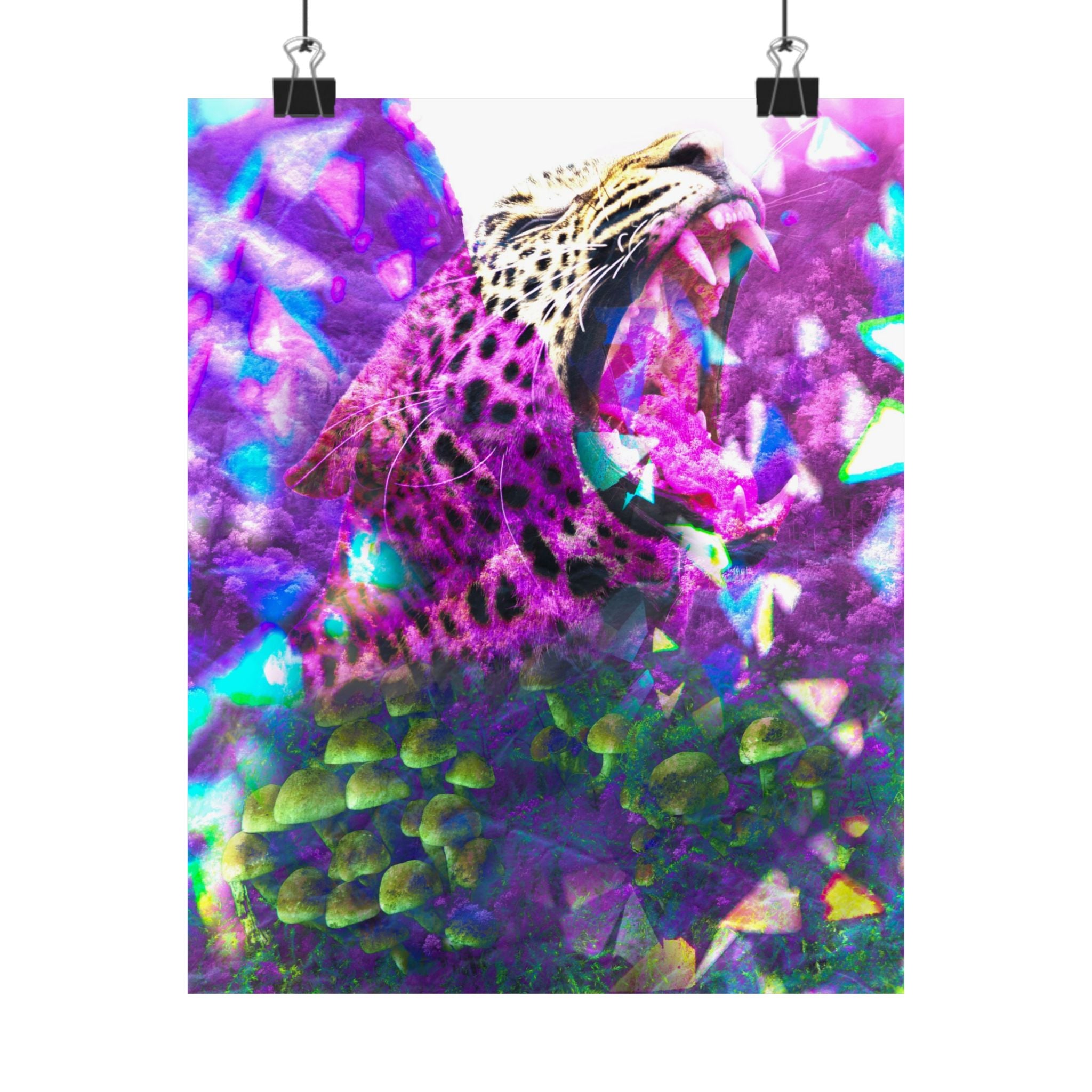 Trippy Cheetah Matte Poster Print