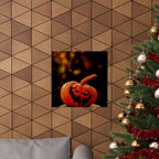 Spooky Pumpkin Nightmare Halloween Vertical Art Prints Seasonal Wall Decor
