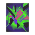 90s Paranoia Canvas Wall Art - Grunge Glitch Trippy Decor
