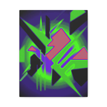 90s Paranoia Canvas Wall Art - Grunge Glitch Trippy Decor by Kiyo Arts