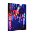 Japanese City Punk FX Canvas Wall Art - Cyberpunk Street Decor