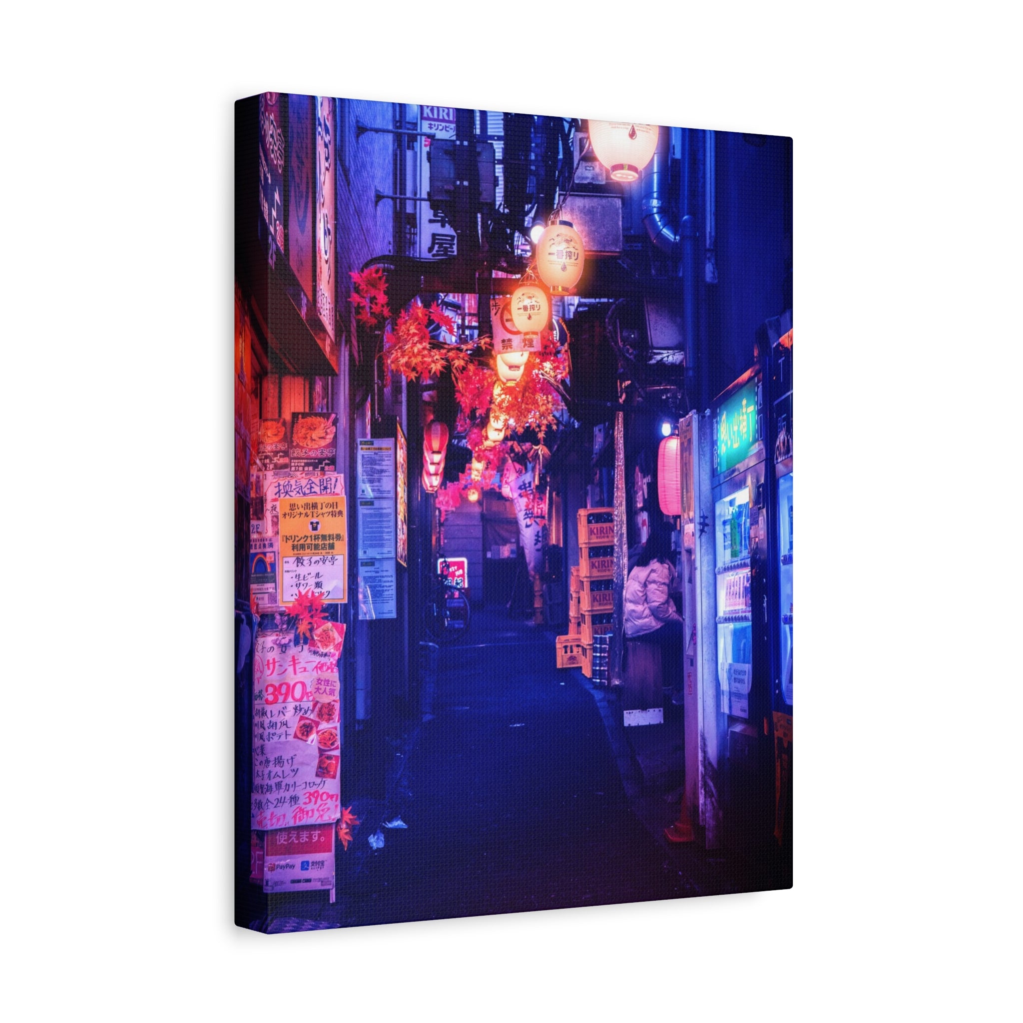 Japanese City Punk FX Canvas Wall Art - Cyberpunk Street Decor
