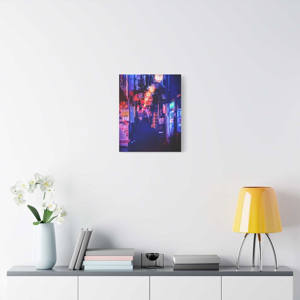 Japanese City Punk FX Canvas Wall Art - Cyberpunk Street Decor