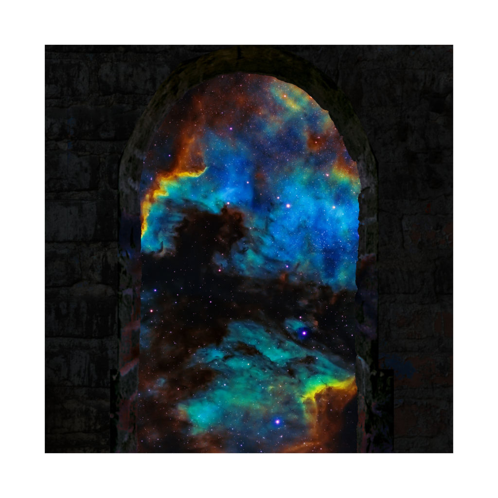 Stellar Castle Window Poster - Galaxy Cosmos Art Print