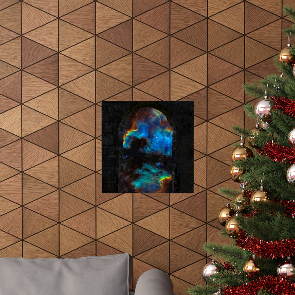 Stellar Castle Window Poster - Galaxy Cosmos Art Print
