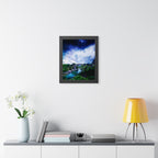 Enchanted Forest Poster - Starry Bridge River Fantasy Art Print